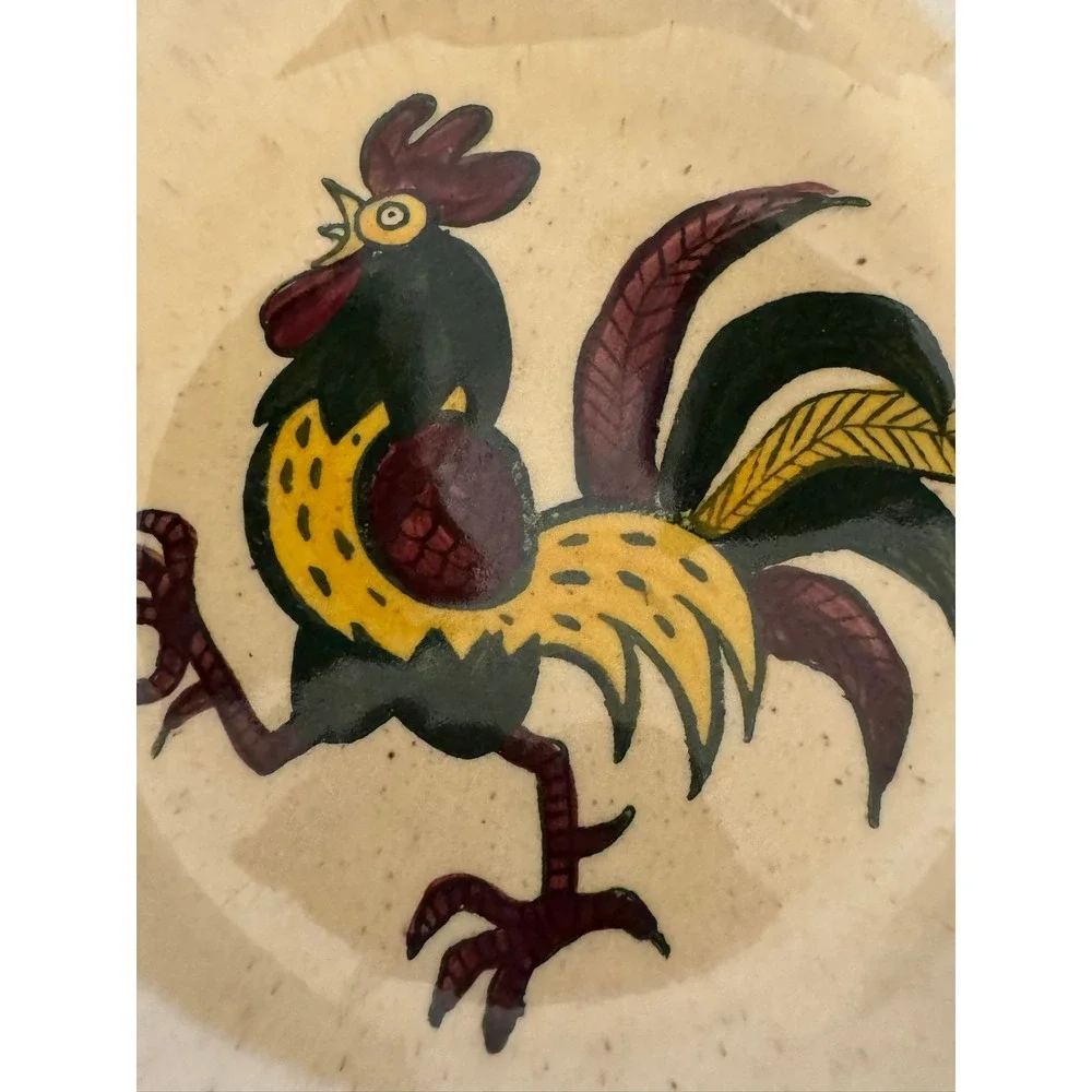 Metlox Poppytrail California Provincial Rooster Hand Painted Serving Bowl 10in